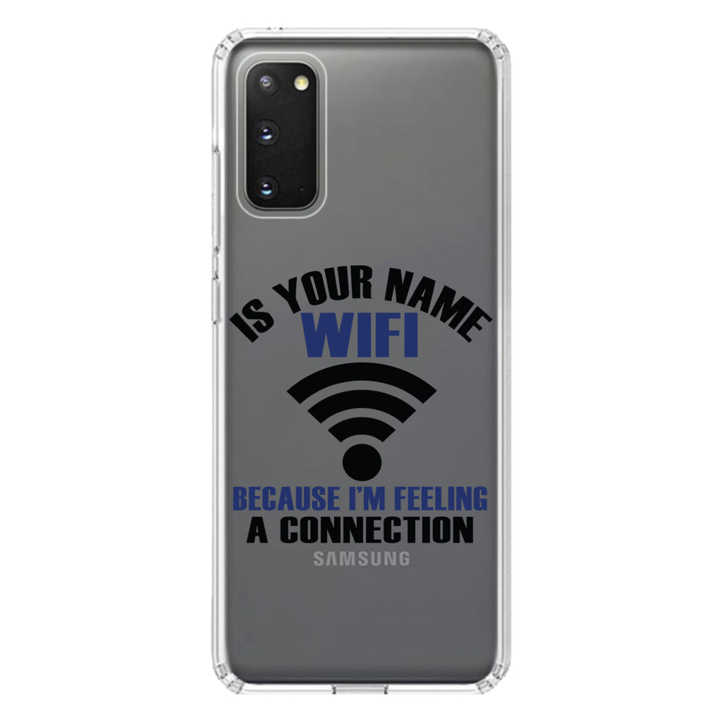 Is Your Name WiFi I'm Feeling a Connection Clear Shockproof iPhone Case, view 13