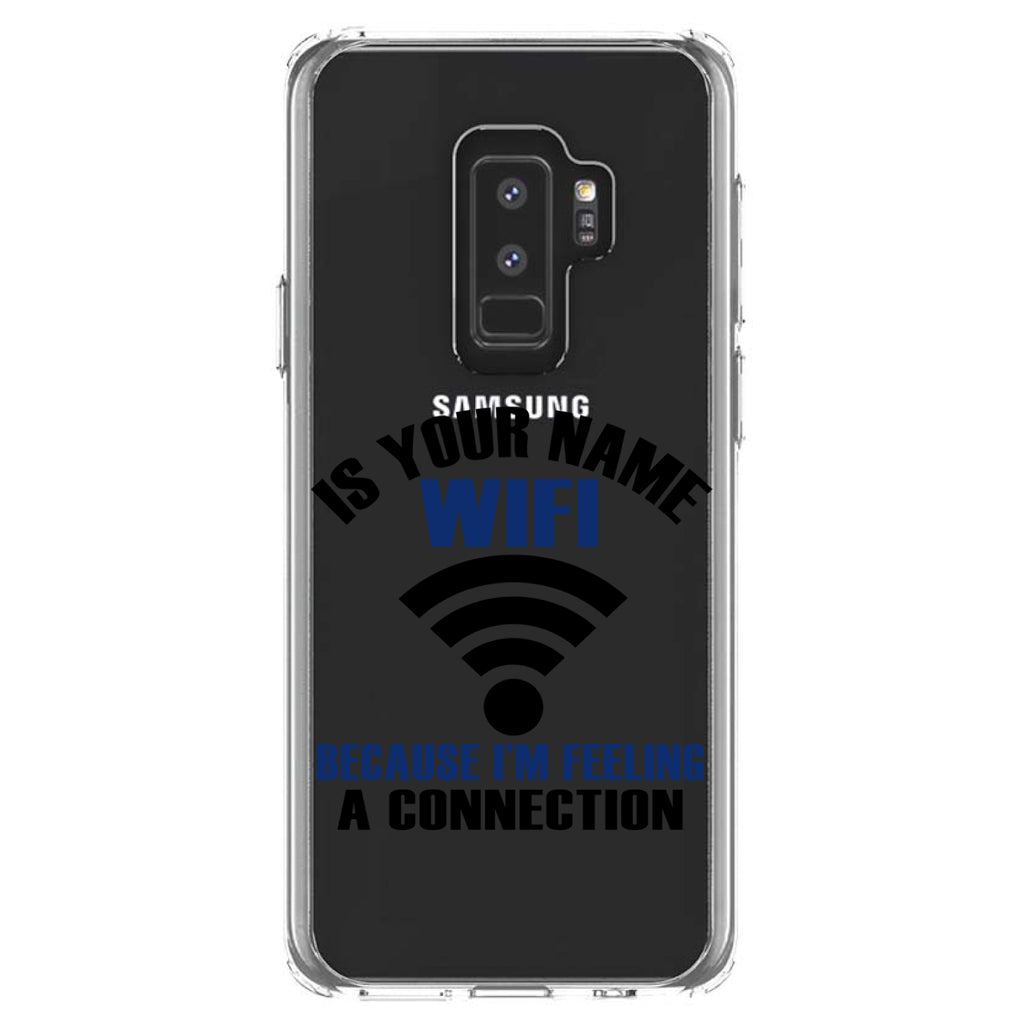 Is Your Name WiFi I'm Feeling a Connection Clear Shockproof iPhone Case, view 20