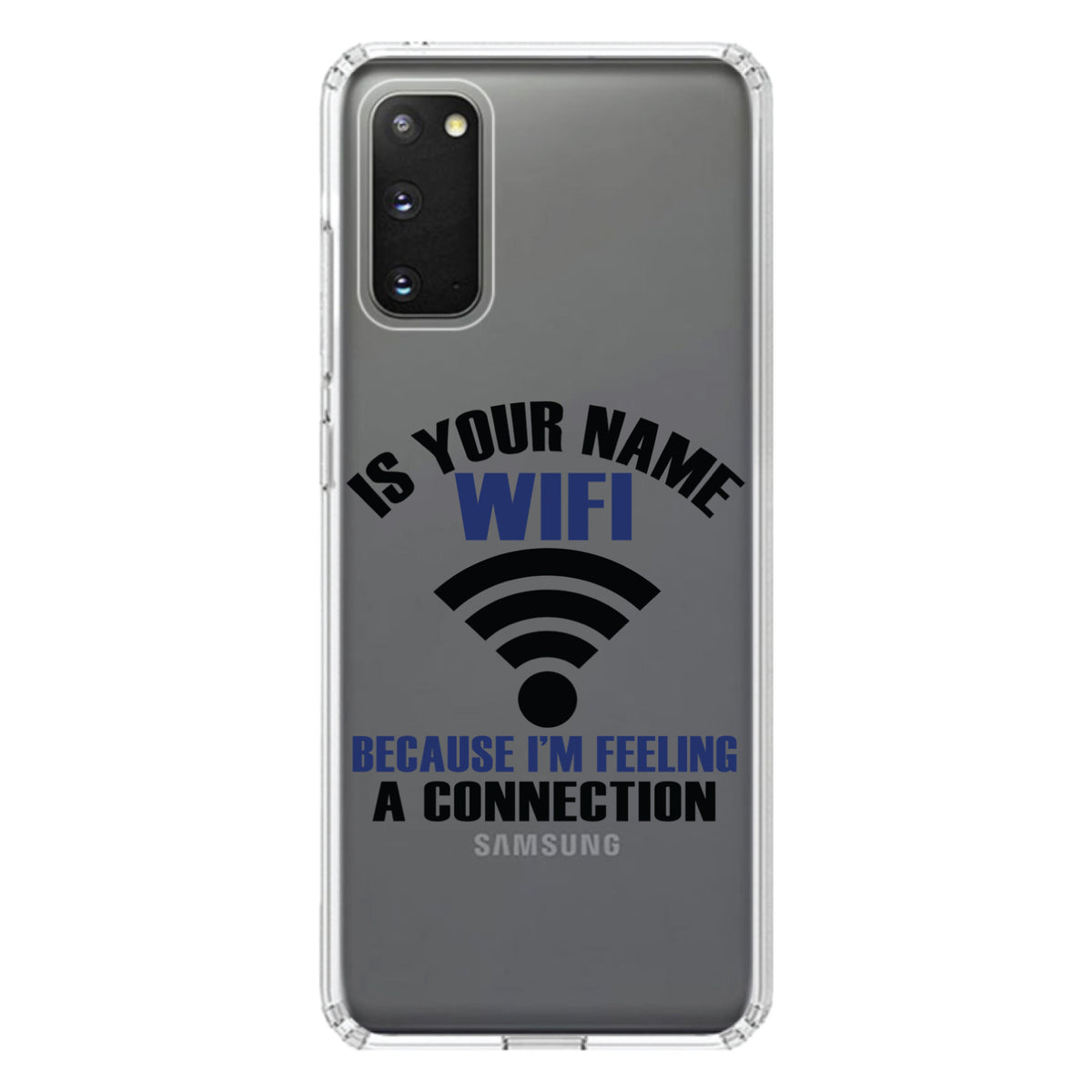 Is Your Name WiFi I'm Feeling a Connection Clear Shockproof iPhone Case, view 14