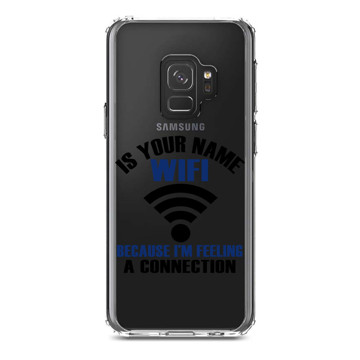 Is Your Name WiFi I'm Feeling a Connection Clear Shockproof iPhone Case, view 19