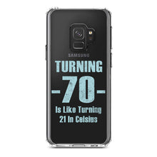 DistinctInk® Clear Shockproof Hybrid Case for Apple iPhone / Samsung Galaxy / Google Pixel - Turning 70 is Like Turning 21 in Celsius