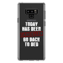 DistinctInk® Clear Shockproof Hybrid Case for Apple iPhone / Samsung Galaxy / Google Pixel - Today Has Been Cancelled.  Go Back to Bed.