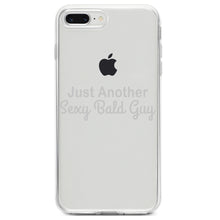 DistinctInk® Clear Shockproof Hybrid Case for Apple iPhone / Samsung Galaxy / Google Pixel - Just Another Sexy Bald Guy