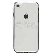 DistinctInk® Clear Shockproof Hybrid Case for Apple iPhone / Samsung Galaxy / Google Pixel - Just Another Sexy Bald Guy
