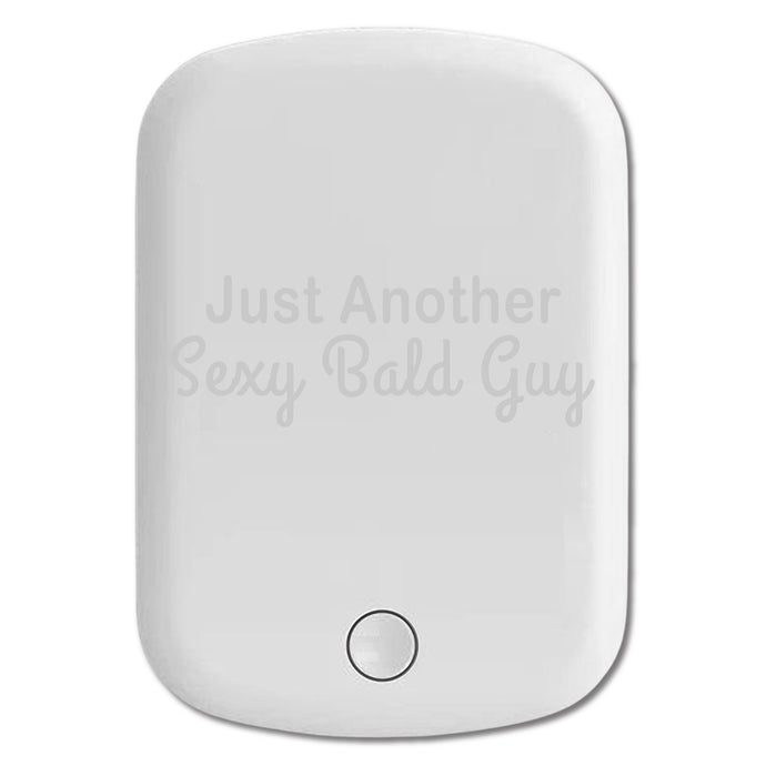 DistinctInk Magnetic Battery Pack, Wireless Portable Charger with USB-C Cable, Compatible with MagSafe iPhone 14 / 13 / 12 Series - Just Another Sexy Bald Guy