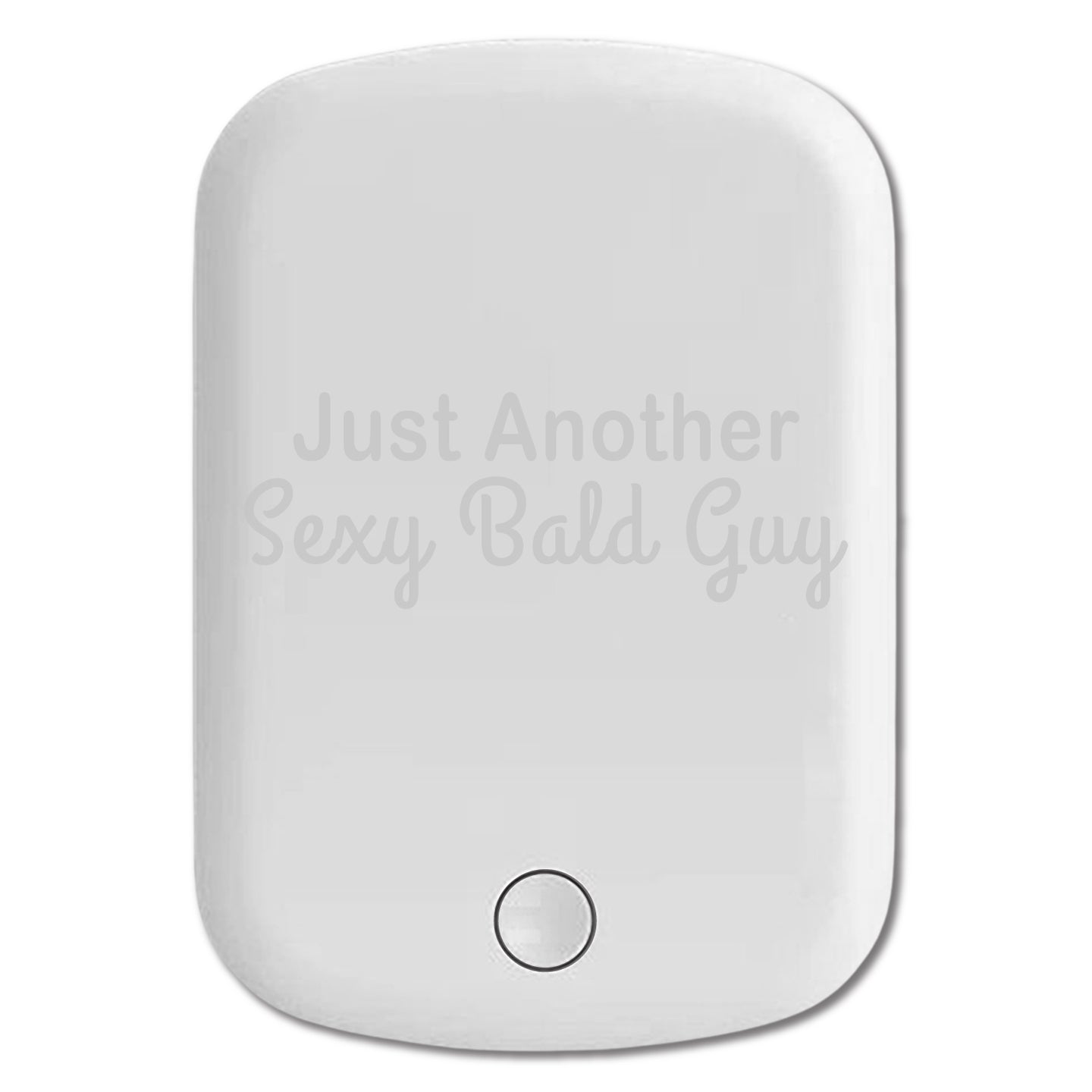 DistinctInk Magnetic Battery Pack, Wireless Portable Charger with USB-C Cable, Compatible with MagSafe iPhone 14 / 13 / 12 Series - Just Another Sexy Bald Guy