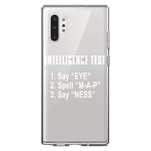 DistinctInk® Clear Shockproof Hybrid Case for Apple iPhone / Samsung Galaxy / Google Pixel - Intelligence Test (I Am A Penis)