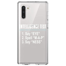 DistinctInk® Clear Shockproof Hybrid Case for Apple iPhone / Samsung Galaxy / Google Pixel - Intelligence Test (I Am A Penis)