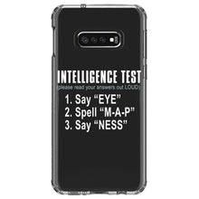 DistinctInk® Clear Shockproof Hybrid Case for Apple iPhone / Samsung Galaxy / Google Pixel - Intelligence Test (I Am A Penis)