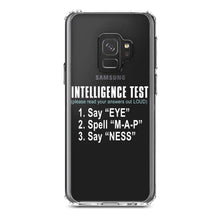 DistinctInk® Clear Shockproof Hybrid Case for Apple iPhone / Samsung Galaxy / Google Pixel - Intelligence Test (I Am A Penis)