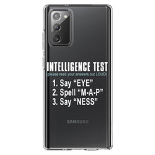 DistinctInk® Clear Shockproof Hybrid Case for Apple iPhone / Samsung Galaxy / Google Pixel - Intelligence Test (I Am A Penis)