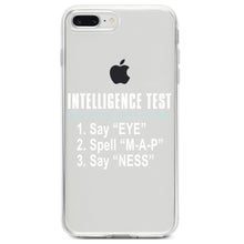 DistinctInk® Clear Shockproof Hybrid Case for Apple iPhone / Samsung Galaxy / Google Pixel - Intelligence Test (I Am A Penis)