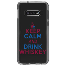 DistinctInk® Clear Shockproof Hybrid Case for Apple iPhone / Samsung Galaxy / Google Pixel - Keep Calm and Drink Whiskey