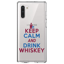 DistinctInk® Clear Shockproof Hybrid Case for Apple iPhone / Samsung Galaxy / Google Pixel - Keep Calm and Drink Whiskey
