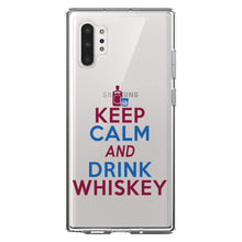 DistinctInk® Clear Shockproof Hybrid Case for Apple iPhone / Samsung Galaxy / Google Pixel - Keep Calm and Drink Whiskey