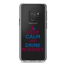 DistinctInk® Clear Shockproof Hybrid Case for Apple iPhone / Samsung Galaxy / Google Pixel - Keep Calm and Drink Whiskey