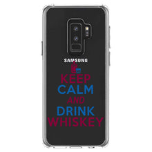 DistinctInk® Clear Shockproof Hybrid Case for Apple iPhone / Samsung Galaxy / Google Pixel - Keep Calm and Drink Whiskey