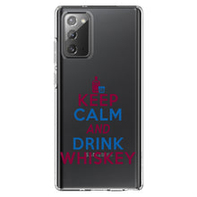 DistinctInk® Clear Shockproof Hybrid Case for Apple iPhone / Samsung Galaxy / Google Pixel - Keep Calm and Drink Whiskey