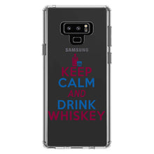 DistinctInk® Clear Shockproof Hybrid Case for Apple iPhone / Samsung Galaxy / Google Pixel - Keep Calm and Drink Whiskey