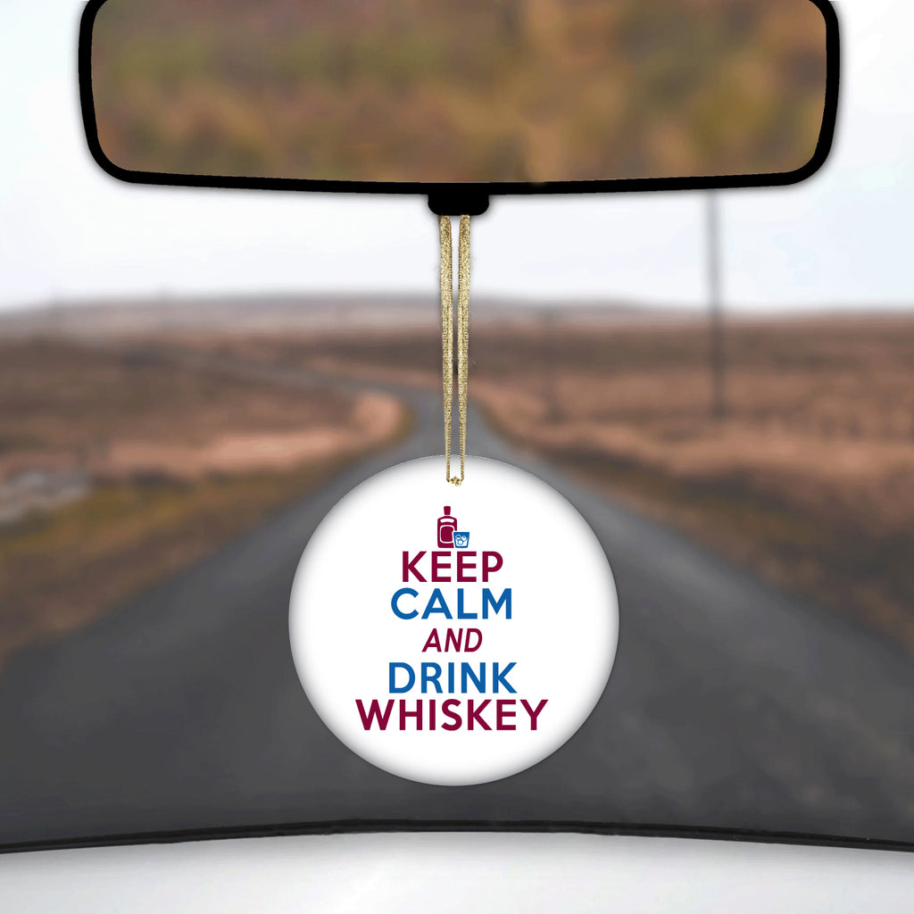 Keep Calm and Drink Whiskey Ceramic Ornament, view 3