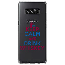 DistinctInk® Clear Shockproof Hybrid Case for Apple iPhone / Samsung Galaxy / Google Pixel - Keep Calm and Drink Whiskey