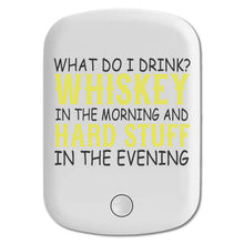 DistinctInk Magnetic Battery Pack, Wireless Portable Charger with USB-C Cable, Compatible with MagSafe iPhone 14 / 13 / 12 Series - Whiskey in the Morning, Hard Stuff Evening