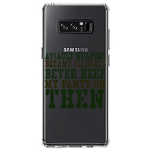 DistinctInk® Clear Shockproof Hybrid Case for Apple iPhone / Samsung Galaxy / Google Pixel - Assault Weapons Illegal?  Keep My Pants On