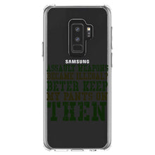 DistinctInk® Clear Shockproof Hybrid Case for Apple iPhone / Samsung Galaxy / Google Pixel - Assault Weapons Illegal?  Keep My Pants On