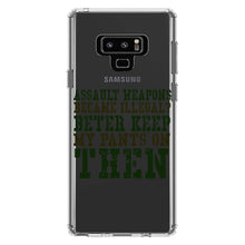 DistinctInk® Clear Shockproof Hybrid Case for Apple iPhone / Samsung Galaxy / Google Pixel - Assault Weapons Illegal?  Keep My Pants On
