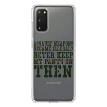 DistinctInk® Clear Shockproof Hybrid Case for Apple iPhone / Samsung Galaxy / Google Pixel - Assault Weapons Illegal?  Keep My Pants On