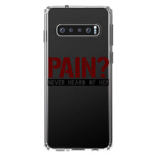 DistinctInk® Clear Shockproof Hybrid Case for Apple iPhone / Samsung Galaxy / Google Pixel - Pain?  Never Heard of Her