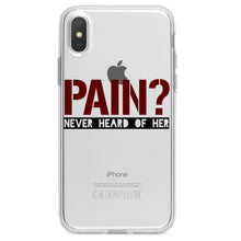 DistinctInk® Clear Shockproof Hybrid Case for Apple iPhone / Samsung Galaxy / Google Pixel - Pain?  Never Heard of Her
