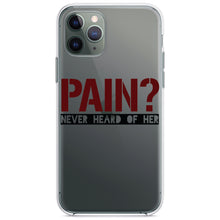 DistinctInk® Clear Shockproof Hybrid Case for Apple iPhone / Samsung Galaxy / Google Pixel - Pain?  Never Heard of Her
