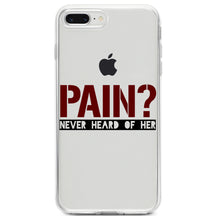 DistinctInk® Clear Shockproof Hybrid Case for Apple iPhone / Samsung Galaxy / Google Pixel - Pain?  Never Heard of Her