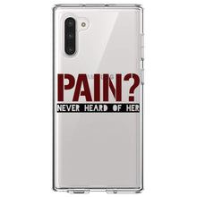 DistinctInk® Clear Shockproof Hybrid Case for Apple iPhone / Samsung Galaxy / Google Pixel - Pain?  Never Heard of Her