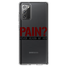 DistinctInk® Clear Shockproof Hybrid Case for Apple iPhone / Samsung Galaxy / Google Pixel - Pain?  Never Heard of Her