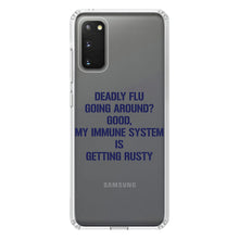 DistinctInk® Clear Shockproof Hybrid Case for Apple iPhone / Samsung Galaxy / Google Pixel - Deadly Flu?  Good, Immune System is Rusty