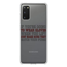 DistinctInk® Clear Shockproof Hybrid Case for Apple iPhone / Samsung Galaxy / Google Pixel - Wear Gloves When You Lift - Match Your Purse