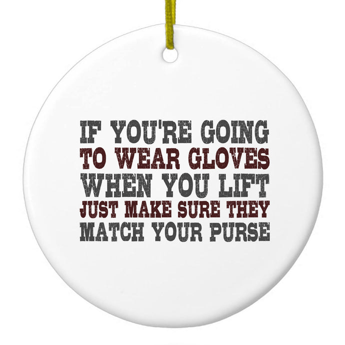 Match Your Purse Ceramic Ornament