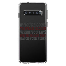DistinctInk® Clear Shockproof Hybrid Case for Apple iPhone / Samsung Galaxy / Google Pixel - Wear Gloves When You Lift - Match Your Purse