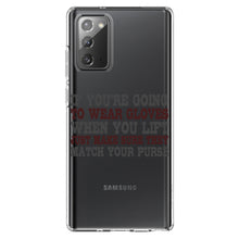 DistinctInk® Clear Shockproof Hybrid Case for Apple iPhone / Samsung Galaxy / Google Pixel - Wear Gloves When You Lift - Match Your Purse
