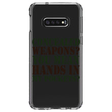 DistinctInk® Clear Shockproof Hybrid Case for Apple iPhone / Samsung Galaxy / Google Pixel - Concealed Weapons?  Hands in My Pockets?