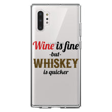 DistinctInk® Clear Shockproof Hybrid Case for Apple iPhone / Samsung Galaxy / Google Pixel - Wine is Fine But Whiskey is Quicker