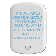 DistinctInk Magnetic Battery Pack, Wireless Portable Charger with USB-C Cable, Compatible with MagSafe iPhone 14 / 13 / 12 Series - Wives More Dangerous Than Mafia?