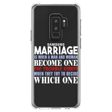DistinctInk® Clear Shockproof Hybrid Case for Apple iPhone / Samsung Galaxy / Google Pixel - Marriage Trouble Starts