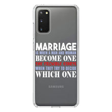 DistinctInk® Clear Shockproof Hybrid Case for Apple iPhone / Samsung Galaxy / Google Pixel - Marriage Trouble Starts