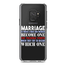 DistinctInk® Clear Shockproof Hybrid Case for Apple iPhone / Samsung Galaxy / Google Pixel - Marriage Trouble Starts