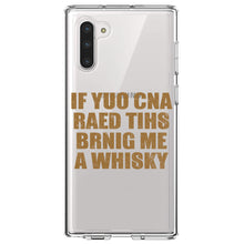 DistinctInk® Clear Shockproof Hybrid Case for Apple iPhone / Samsung Galaxy / Google Pixel - If You Can Read This Brink Me a Whiskey