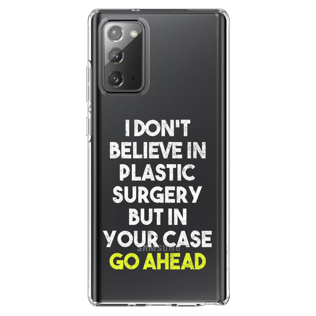 Don't Believe in Plastic Surgery But Go Ahead Clear Shockproof iPhone Case, view 8