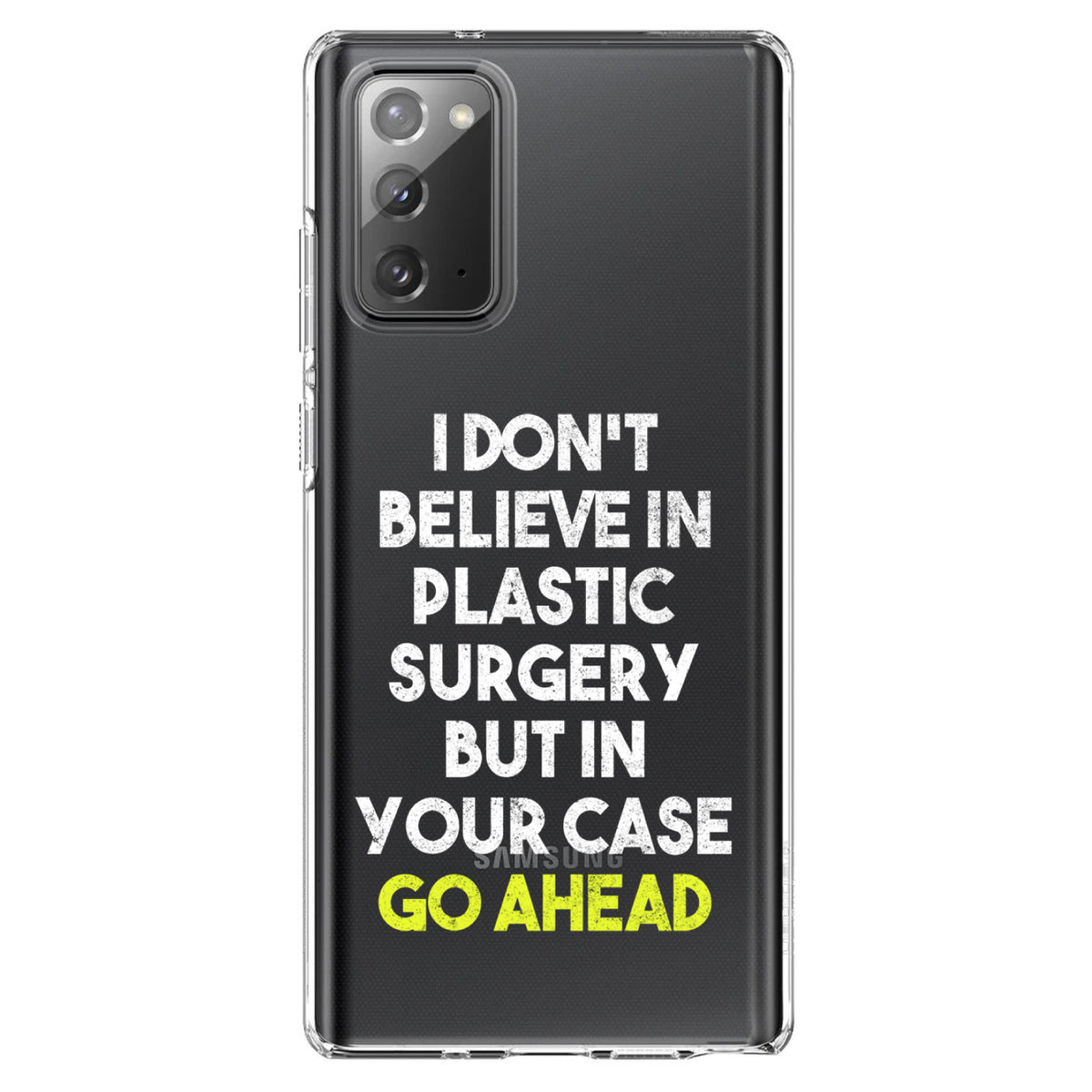 Don't Believe in Plastic Surgery But Go Ahead Clear Shockproof iPhone Case, view 8